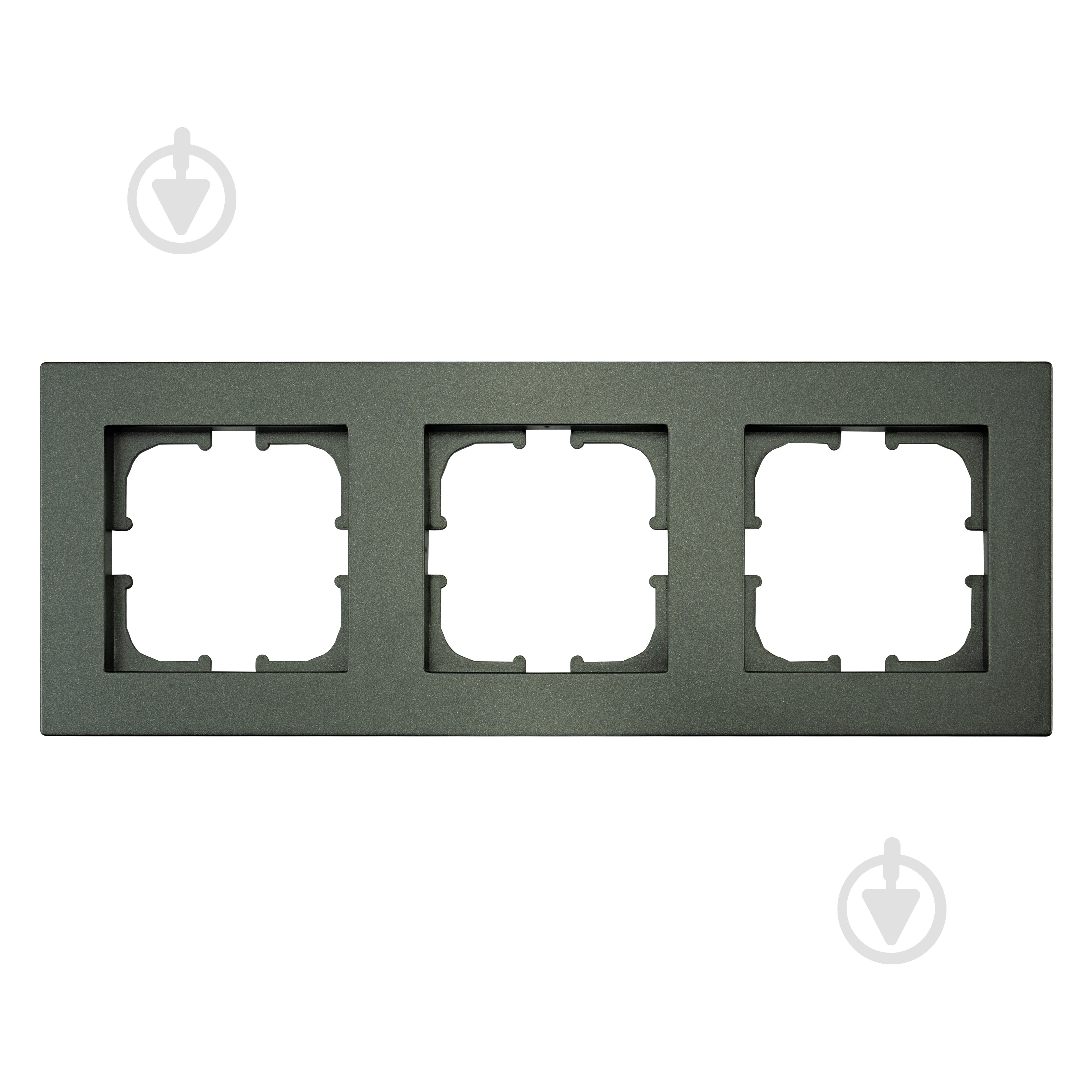 Рамка трехместная EXEN Karell горизонтальная антрацит 200-130000-103 - фото 1