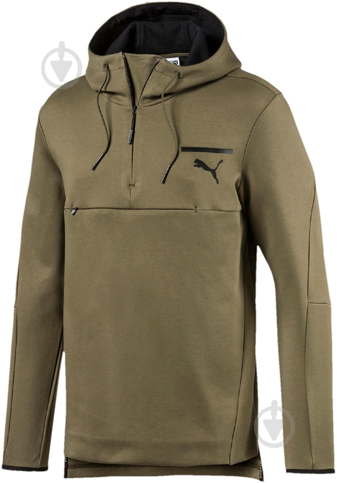 Толстовка Puma Evo Core Savannah 57334314 р. L оливковый - фото 1