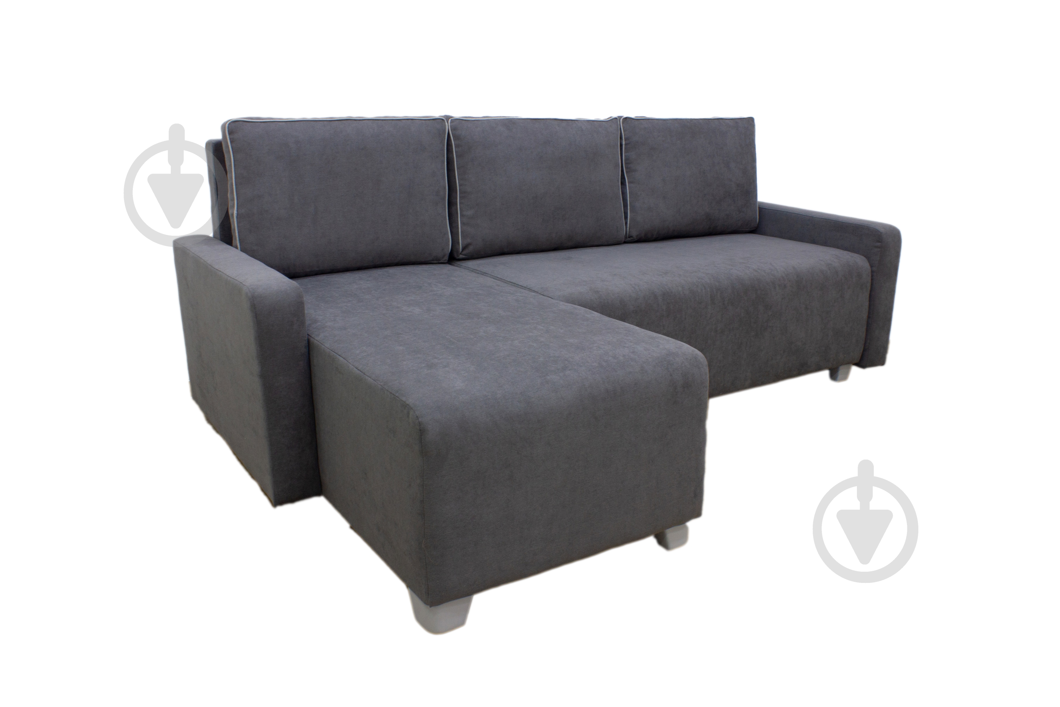 Диван угловой Элегант Еписофт 19 темно-серый 2170x1430x770 мм - фото 1