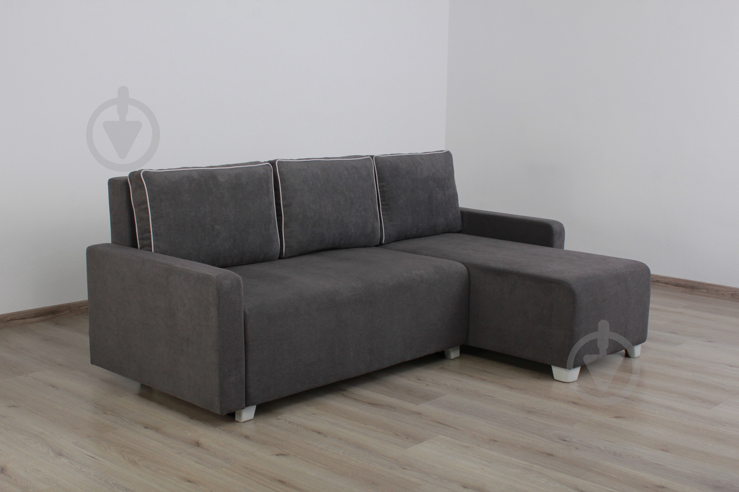 Диван угловой Элегант Еписофт 19 темно-серый 2170x1430x770 мм - фото 6