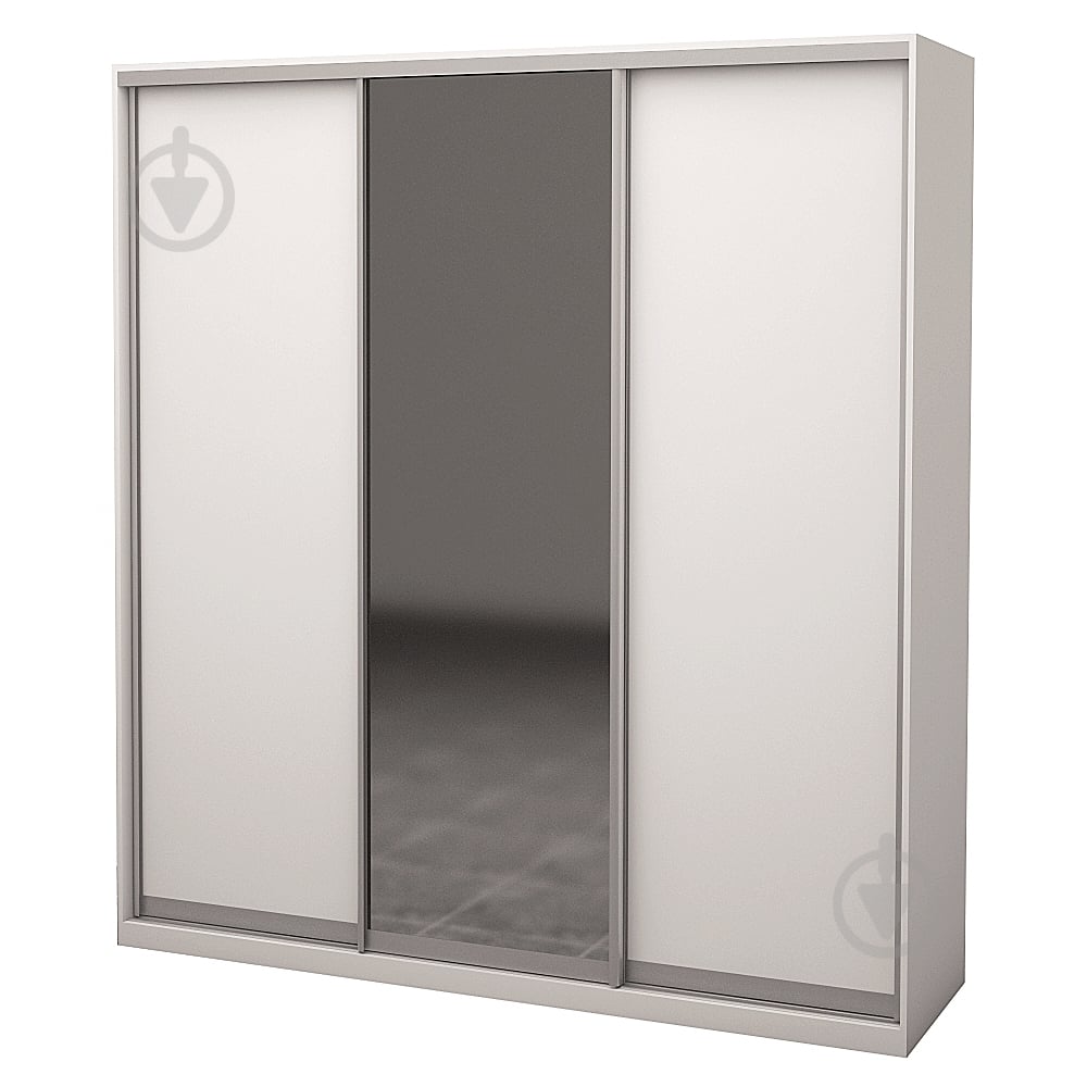 Шафа-купе 3.262.242.45-3 ROKO 1792x450x2420 мм білий двері ДСП/дзеркало/ДСП - фото 1