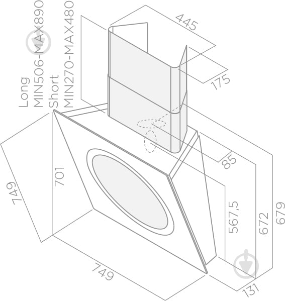 Вытяжка Elica OM AIR BL/F/75 - фото 3 Вытяжка Elica OM AIR BL/F/75 - фото 3
