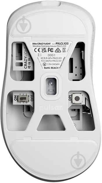 Мишка бездротова Pulsar Xlite Crazylight Medium 8К white (PXLCL202) - фото 4