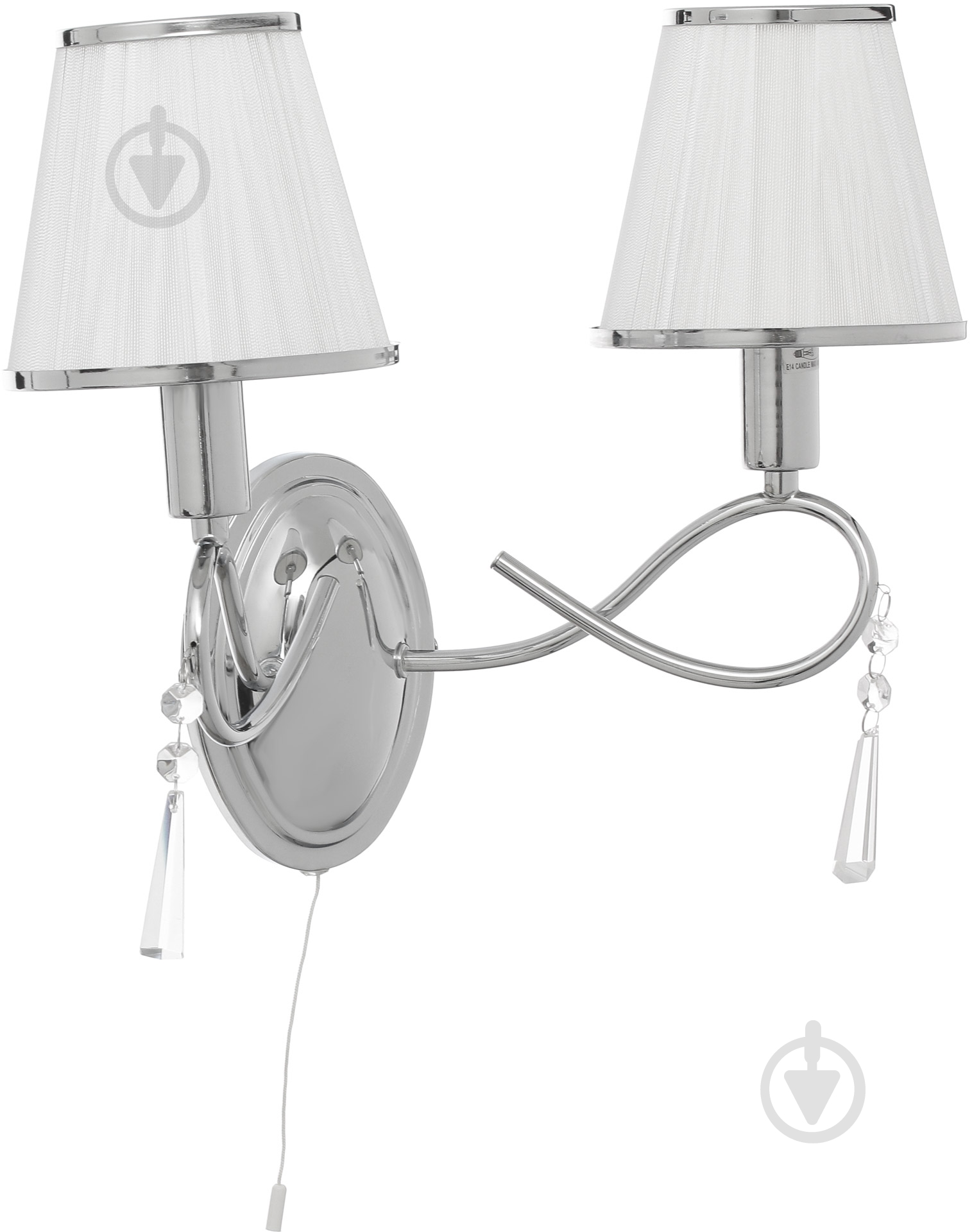 Бра Arte Lamp Logico 2x40 Вт E14 хром A1035AP-2CC - фото 1