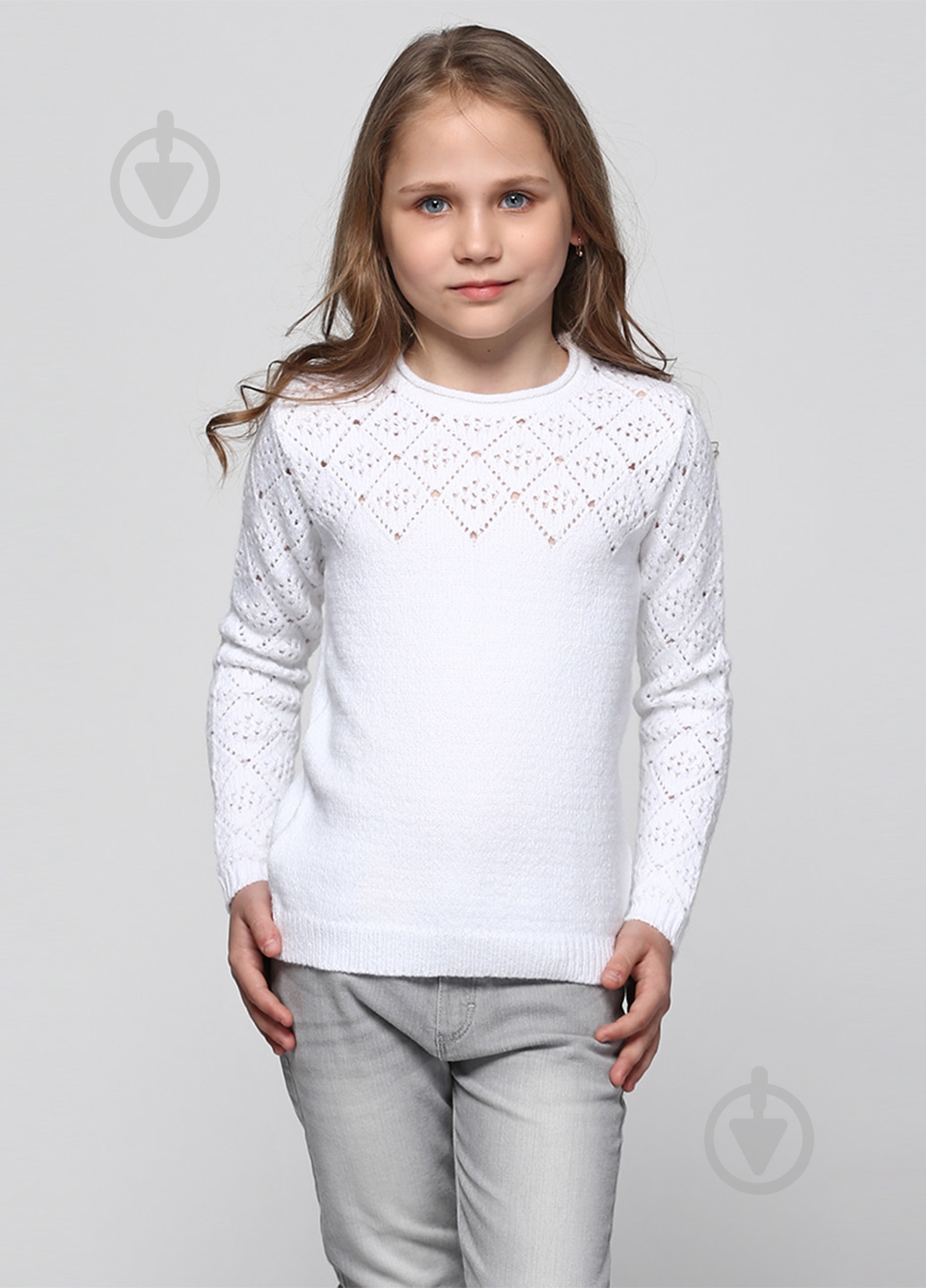 Свитер для девочки Top Hat р.134 белый 170221 - фото 1 Свитер для девочки Top Hat р.134 белый 170221 - фото 1