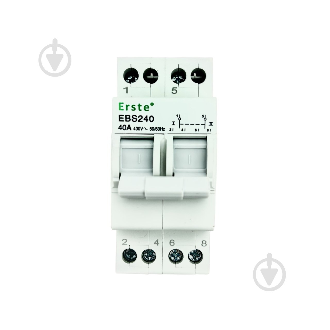 Переключатель 3-х позиционный Erste ввода резерва I-0-II 2P 40A EBS240 - фото 1