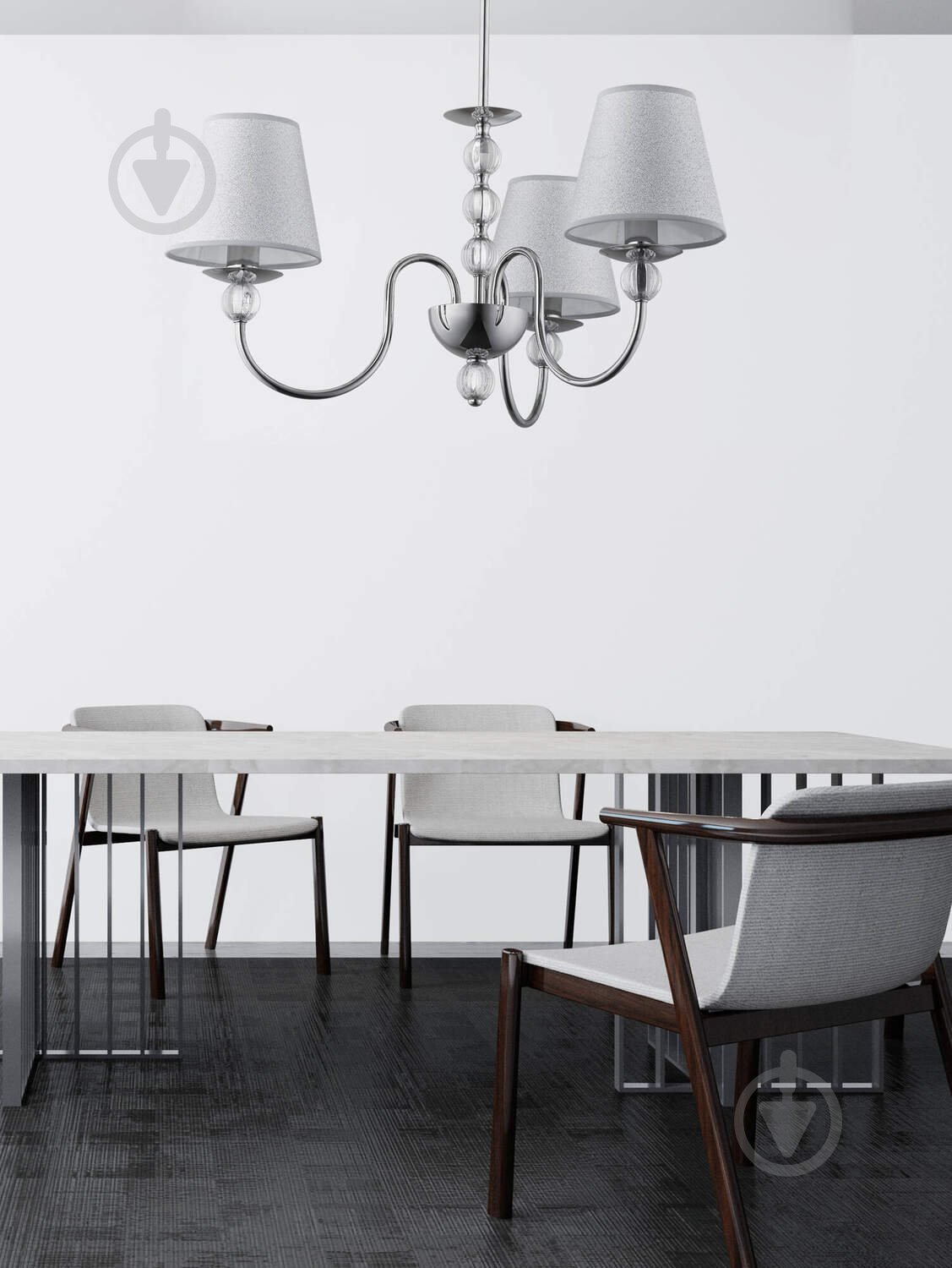 Люстра подвесная ALFA Emmanuelle 3xE14 серебряный 16713 - фото 2 Люстра подвесная ALFA Emmanuelle 3xE14 серебряный 16713 - фото 2