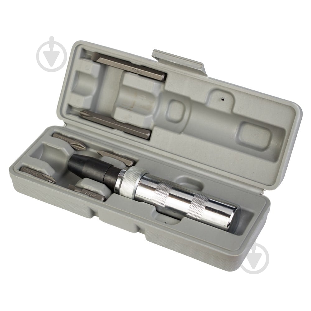 Викрутка Sigma ударно-поворотна з бітами 8 предметів CrV (пласт кейс) 4004011 - фото 1 Викрутка Sigma ударно-поворотна з бітами 8 предметів CrV (пласт кейс) 4004011 - фото 1