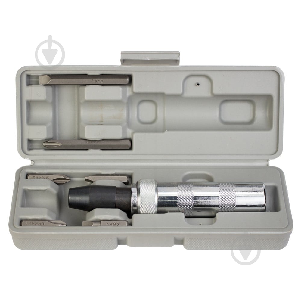 Викрутка Sigma ударно-поворотна з бітами 8 предметів CrV (пласт кейс) 4004011 - фото 2 Викрутка Sigma ударно-поворотна з бітами 8 предметів CrV (пласт кейс) 4004011 - фото 2