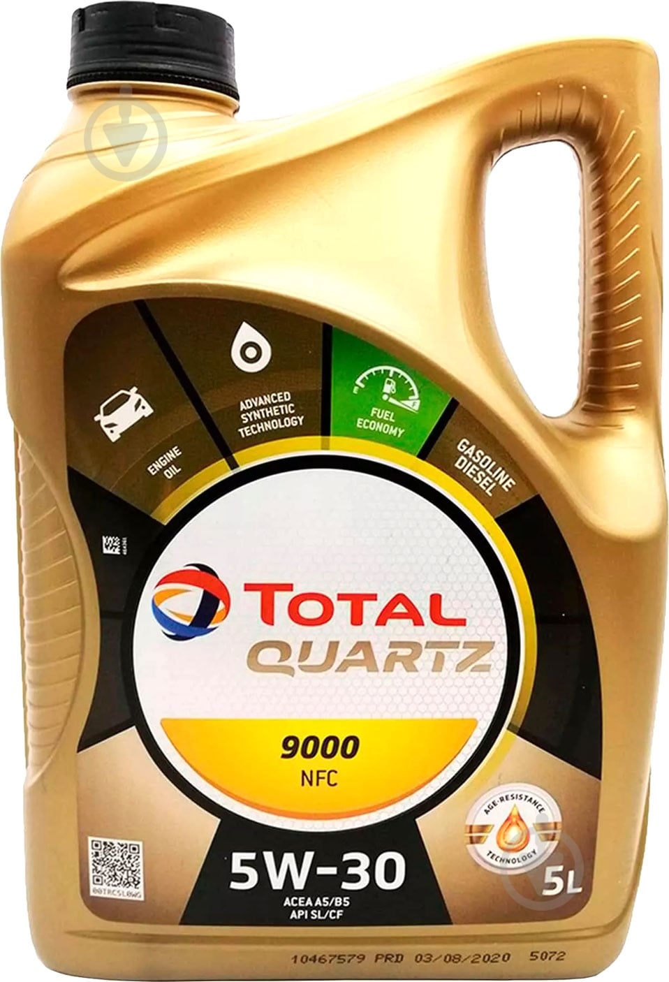 Моторна олива синтетична Total Quartz 9000 Future NFC 5W-30 5 л (5W30 Q9000 NFC 5L) - фото 1