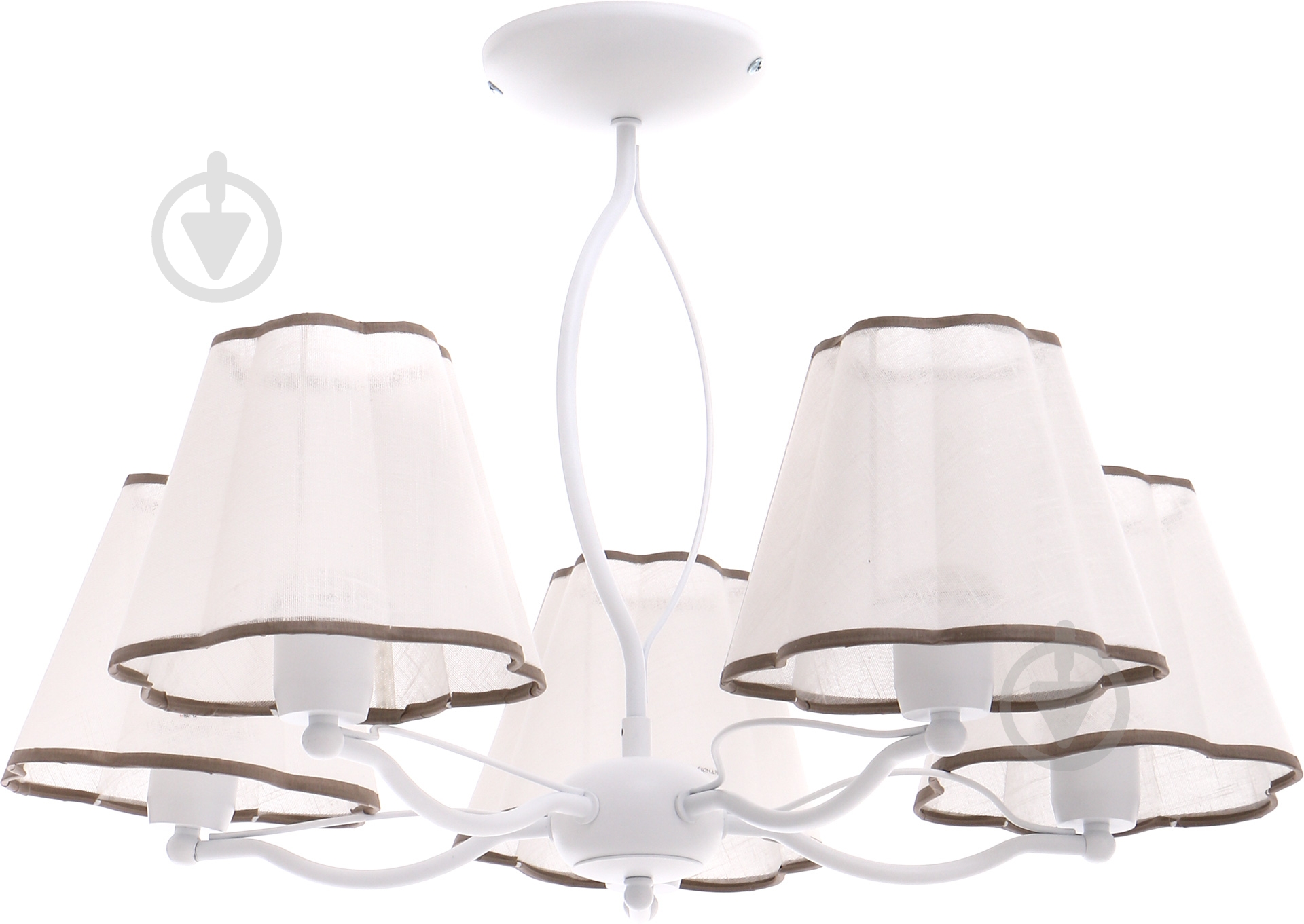 Люстра потолочная TK Lighting Stokrotka 5x60 Вт E27 белый 1295 - фото 1