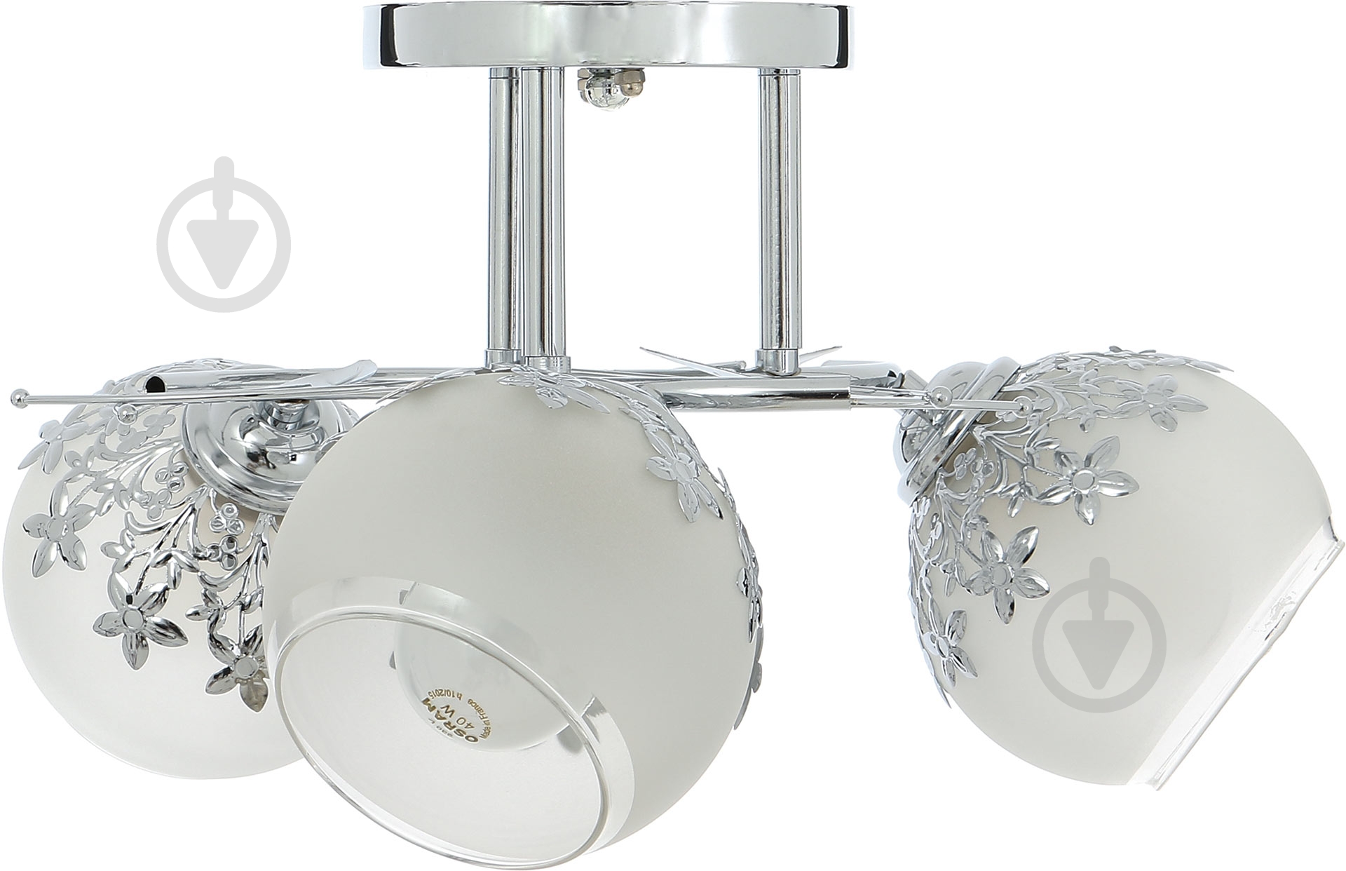 Люстра потолочная Accento lighting Cobalto 3xE27 хром ALG-78828/3 - фото 2
