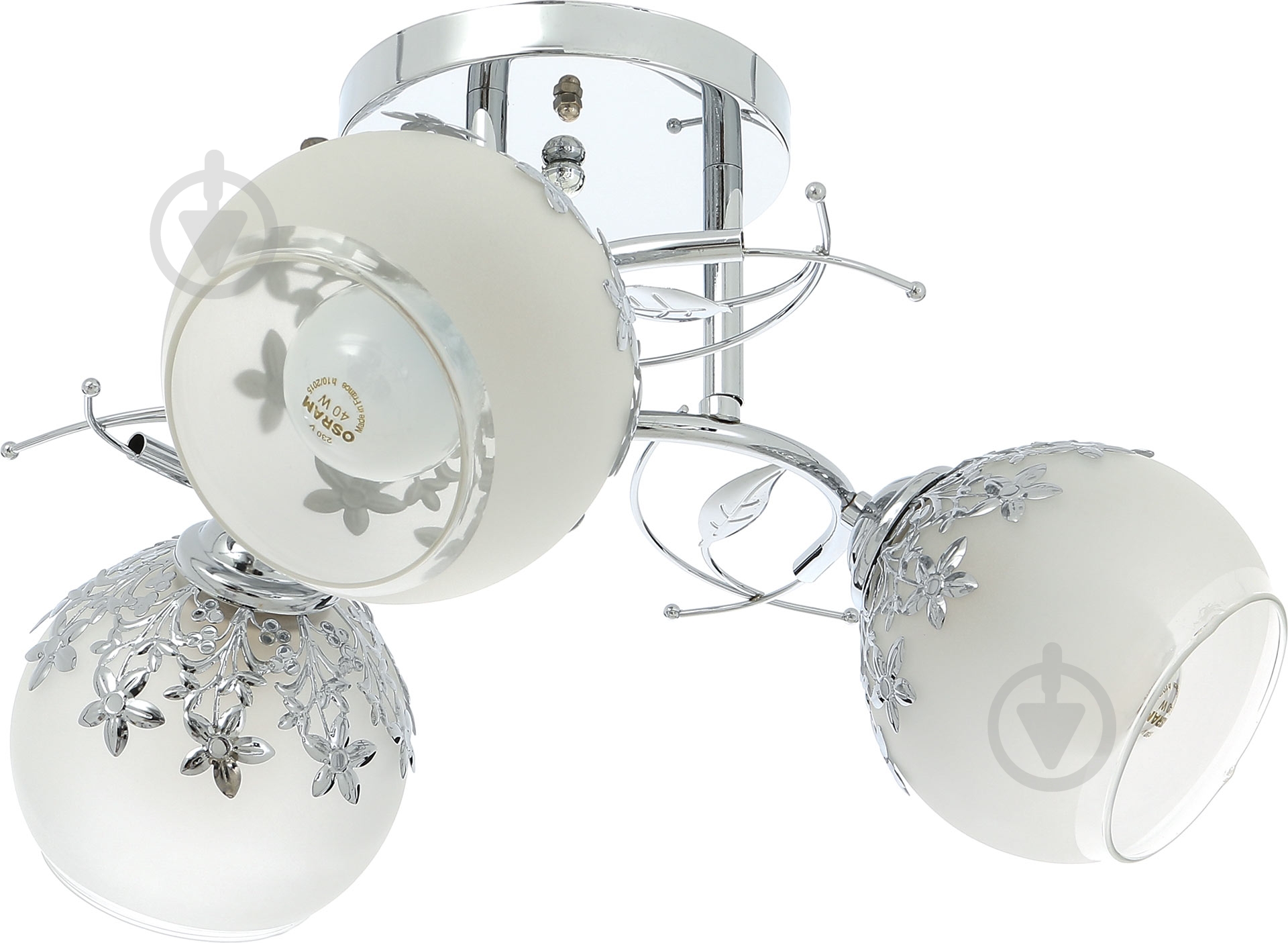 Люстра потолочная Accento lighting Cobalto 3xE27 хром ALG-78828/3 - фото 1