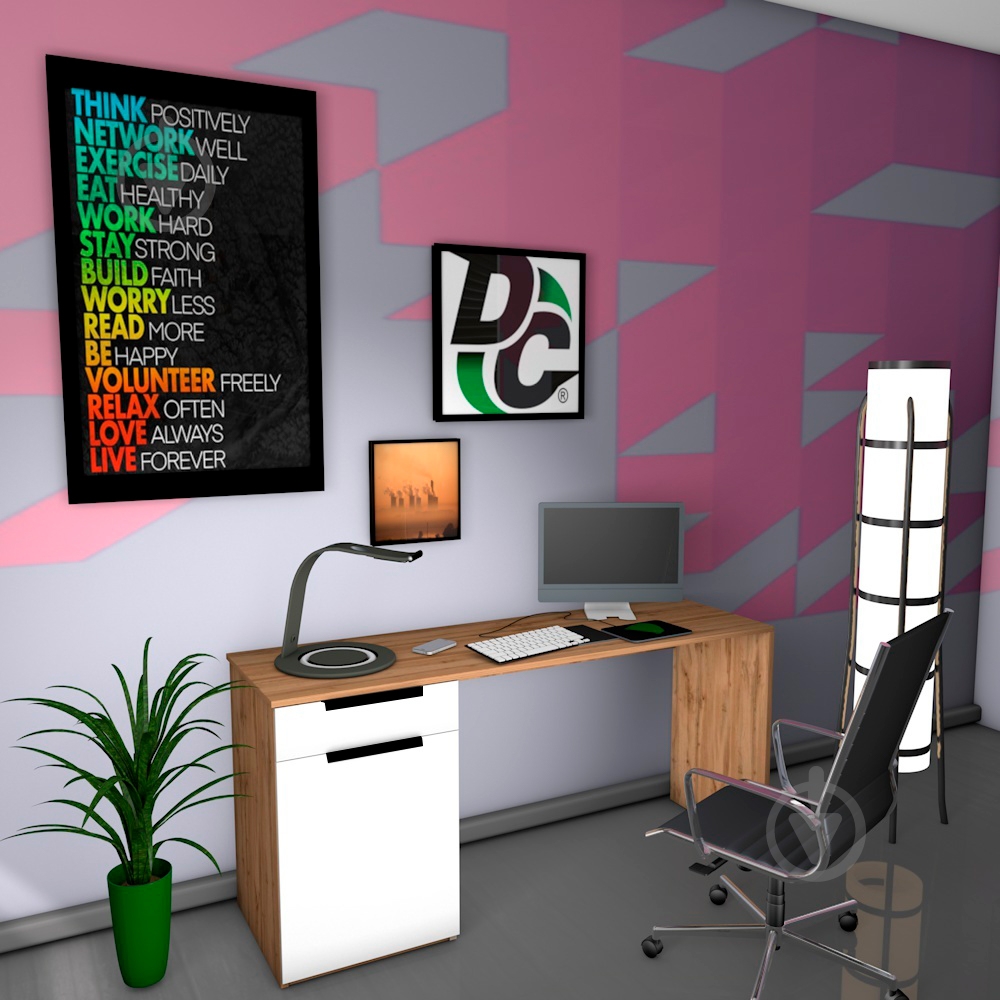 Стол письменный DC Валли дуб тахо/нимфея альба - фото 3