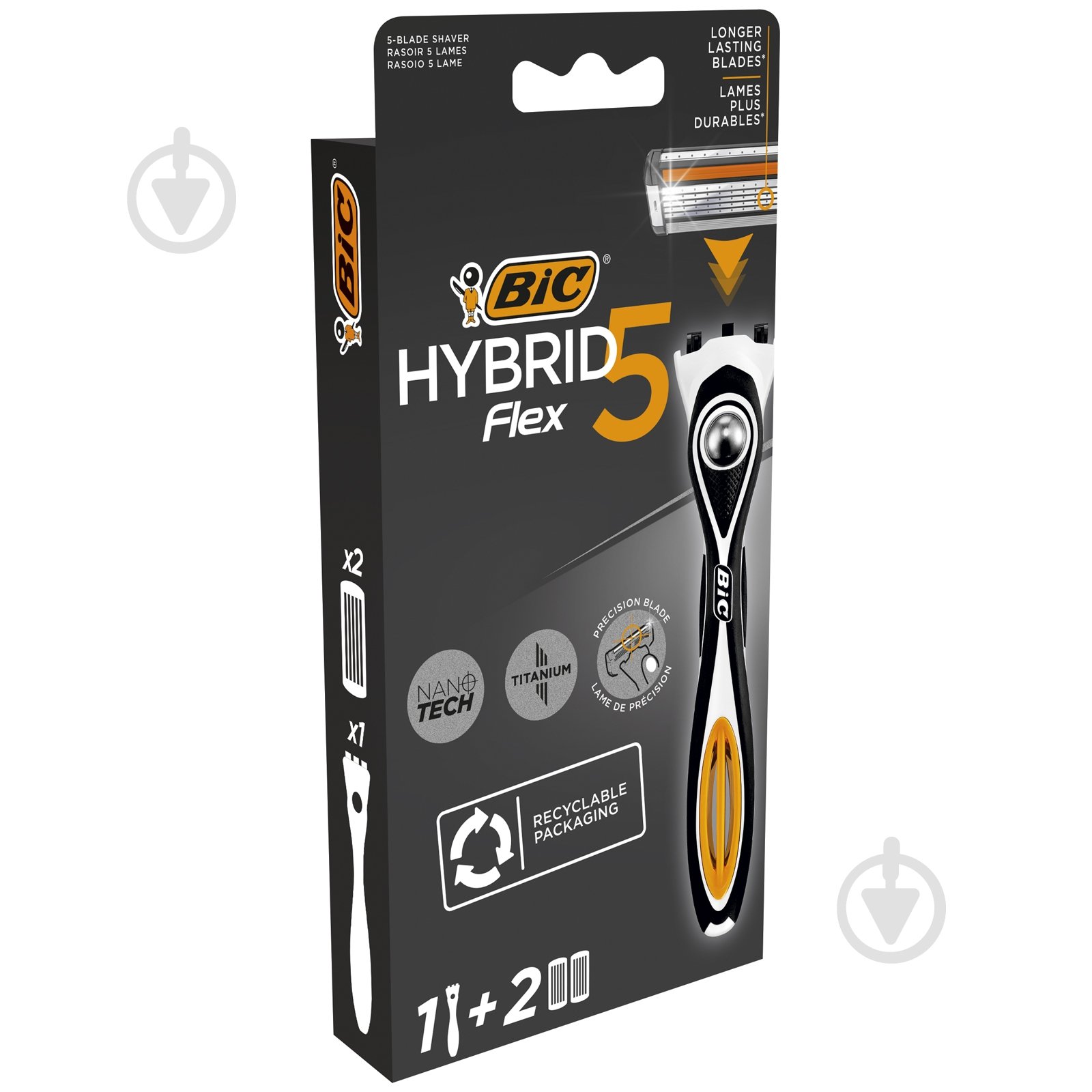 Бритва BIC Flex 5 Hybrid 2 шт. - фото 2