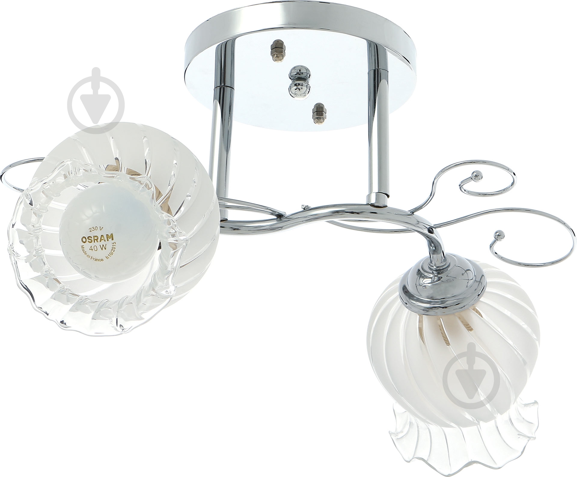 Люстра потолочная Accento lighting Plutonio 2xE27 хром ALG-73414/2 - фото 1 Люстра потолочная Accento lighting Plutonio 2xE27 хром ALG-73414/2 - фото 1