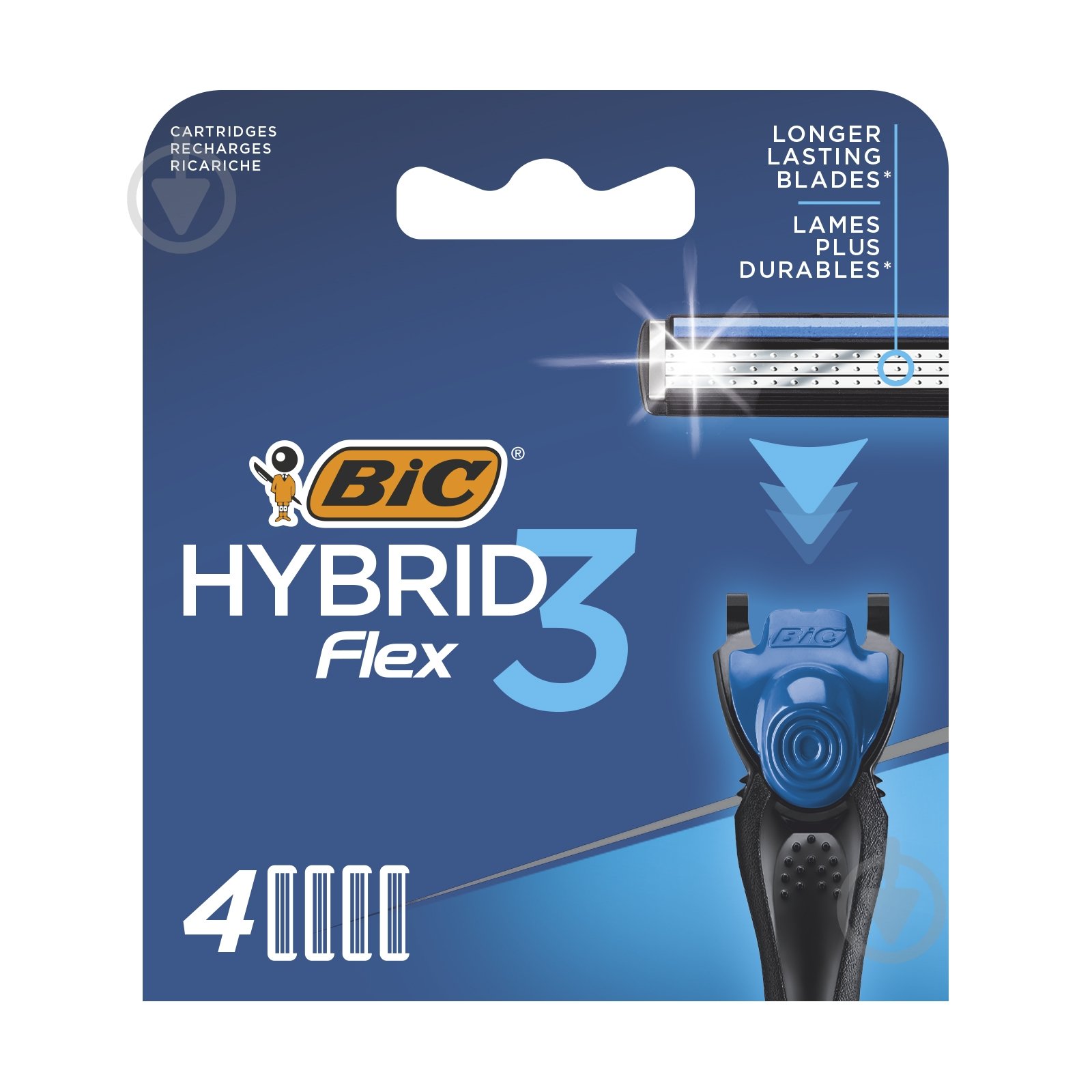 Змінний картридж BIC Flex Hybrid 3 4 шт. - фото 1