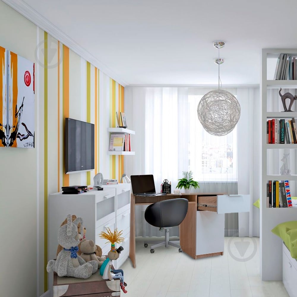 Стол письменный DC Дален 750х1000х550 мм нимфея альба/дуб сонома (DC ) - фото 6