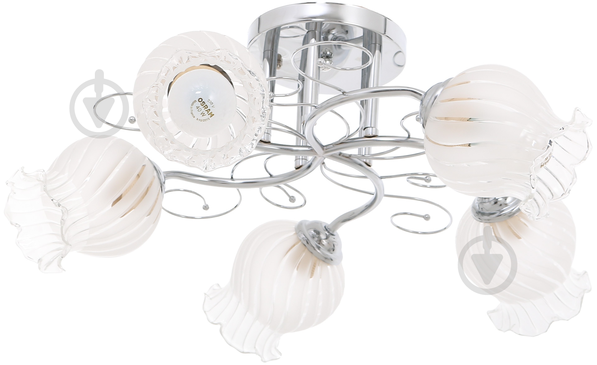 Люстра потолочная Accento lighting Plutonio 5xE27 хром ALG-73414/5 - фото 1