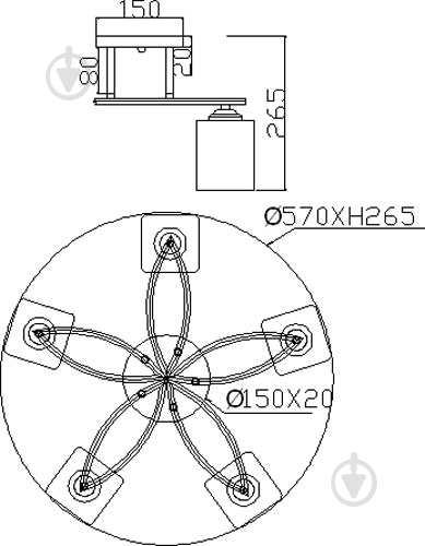 Люстра стельова Accento lighting Virgo 5xE27 хром ALG-73085/5 - фото 5 Люстра стельова Accento lighting Virgo 5xE27 хром ALG-73085/5 - фото 5