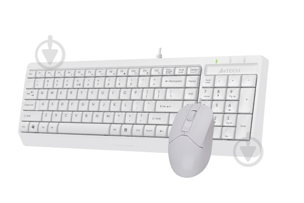 Комплект клавиатура и мышь A4Tech (F1512 (White)) Fstyler white - фото 4 Комплект клавиатура и мышь A4Tech (F1512 (White)) Fstyler white - фото 4