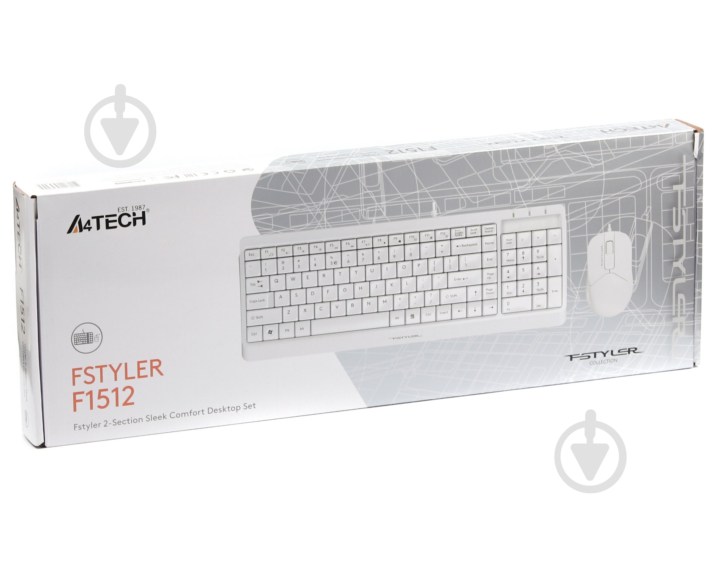 Комплект клавиатура и мышь A4Tech (F1512 (White)) Fstyler white - фото 5 Комплект клавиатура и мышь A4Tech (F1512 (White)) Fstyler white - фото 5