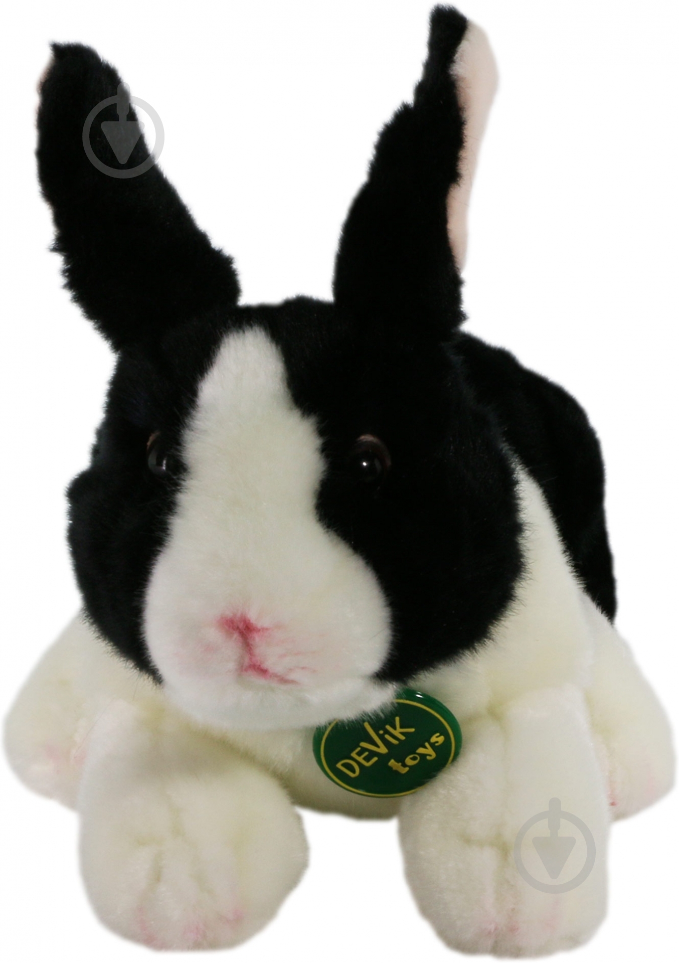 Мягкая игрушка Devik Кролик 25 см черный с белым JO-160BW - фото 1