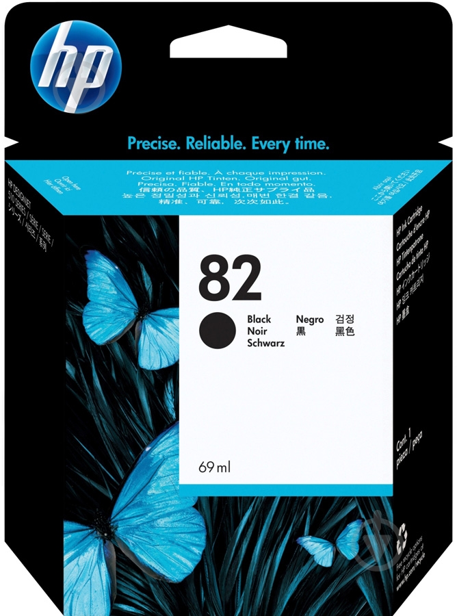 Картридж HP № 82 69 мл CH565A черный - фото 1