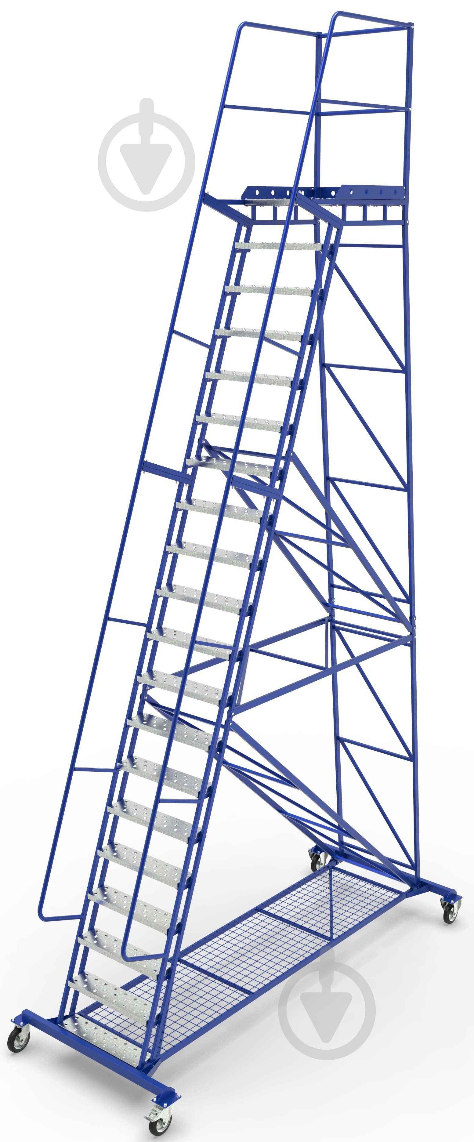 Драбина пересувна SHLM з полицею 5 м STOREHOUSE - фото 1