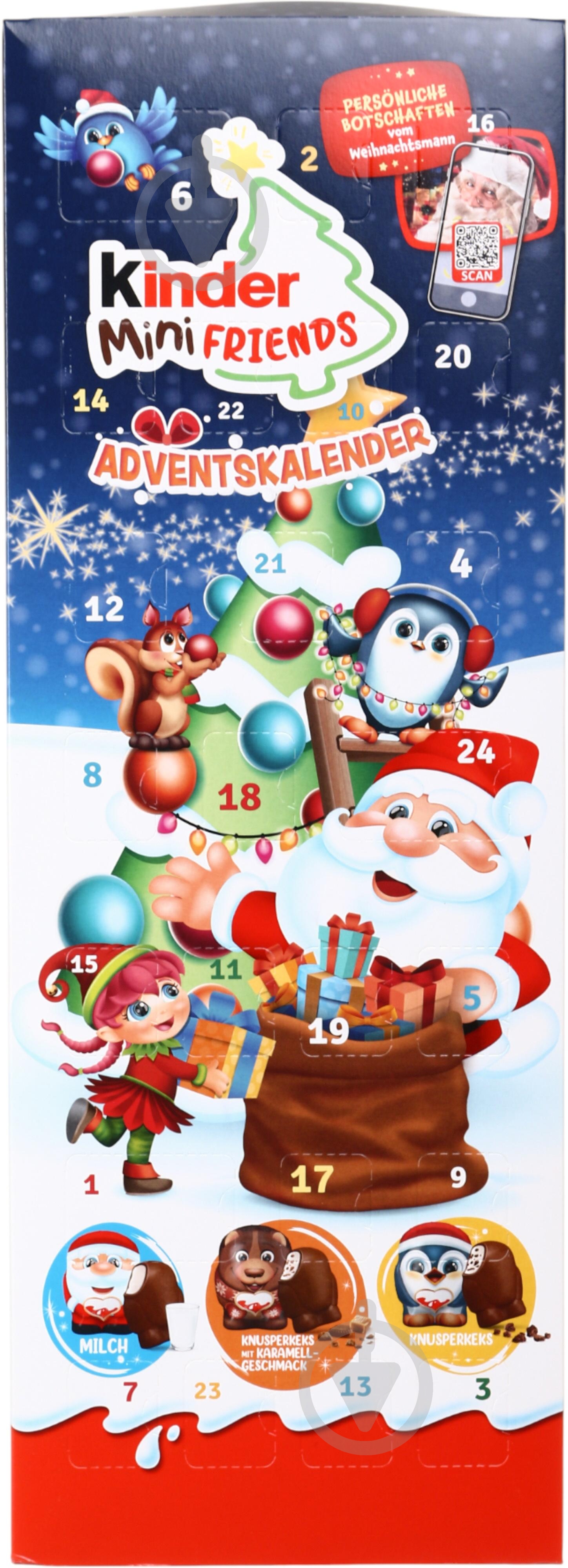 Цукерки Kinder Адвент календар Mini Friends (8000500448410) 165 г - фото 1