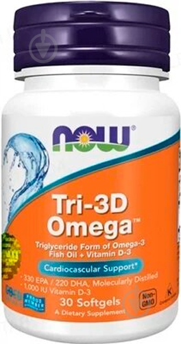 Омега 3 Now Foods Tri-3D 30 шт./уп. - фото 1 Омега 3 Now Foods Tri-3D 30 шт./уп. - фото 1