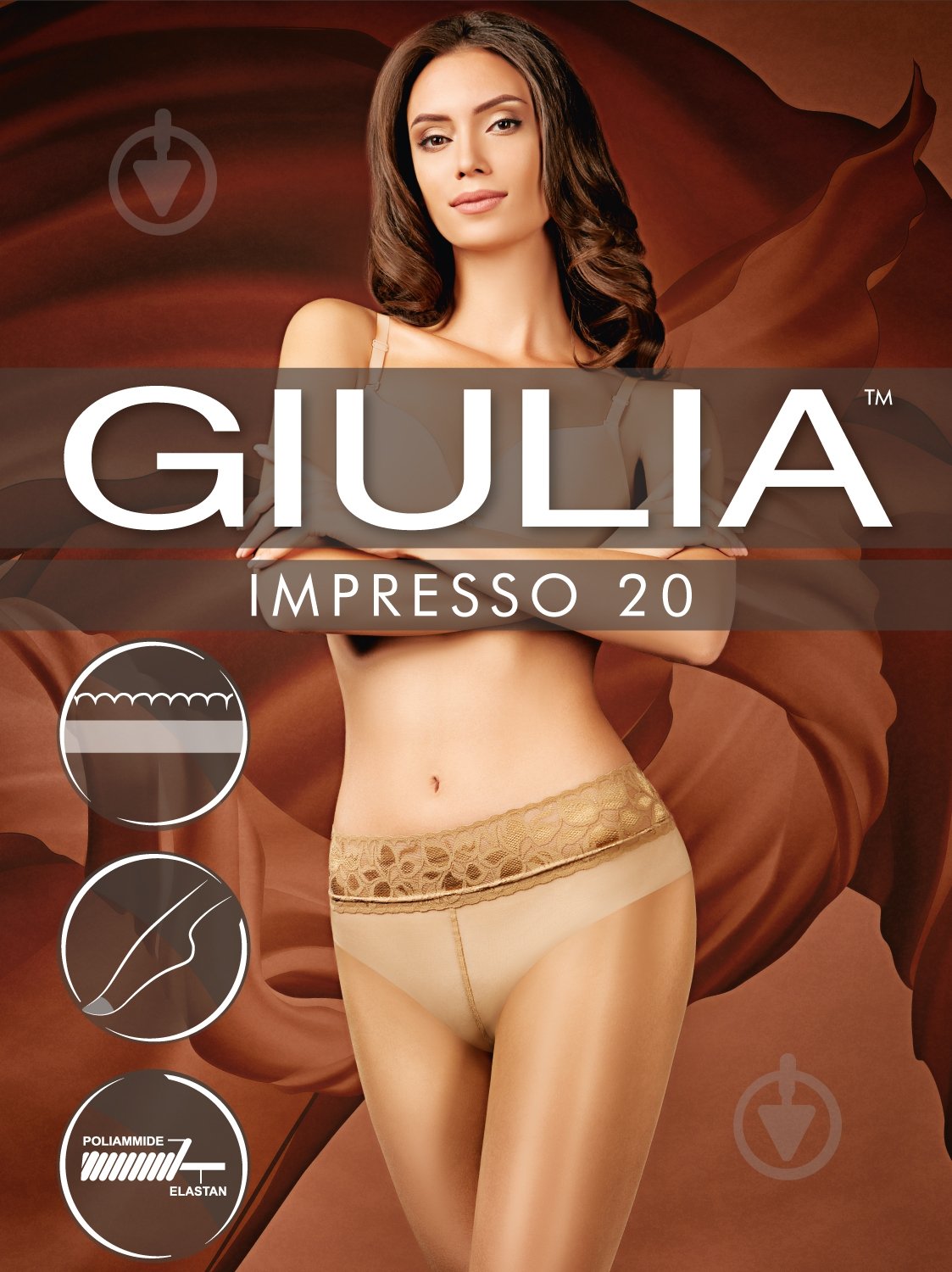 Колготки жіночі Giulia IMPRESSO 20 р. 4 nero - фото 1 Колготки жіночі Giulia IMPRESSO 20 р. 4 nero - фото 1