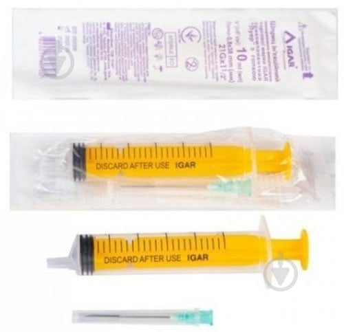 Шприц IGAR инъекционный трехкомпонентный 10 мл Луэр Слип с иглой 21G х 1 1/2 (0,8 х 38 мм) 1штука - фото 2 Шприц IGAR инъекционный трехкомпонентный 10 мл Луэр Слип с иглой 21G х 1 1/2 (0,8 х 38 мм) 1штука - фото 2