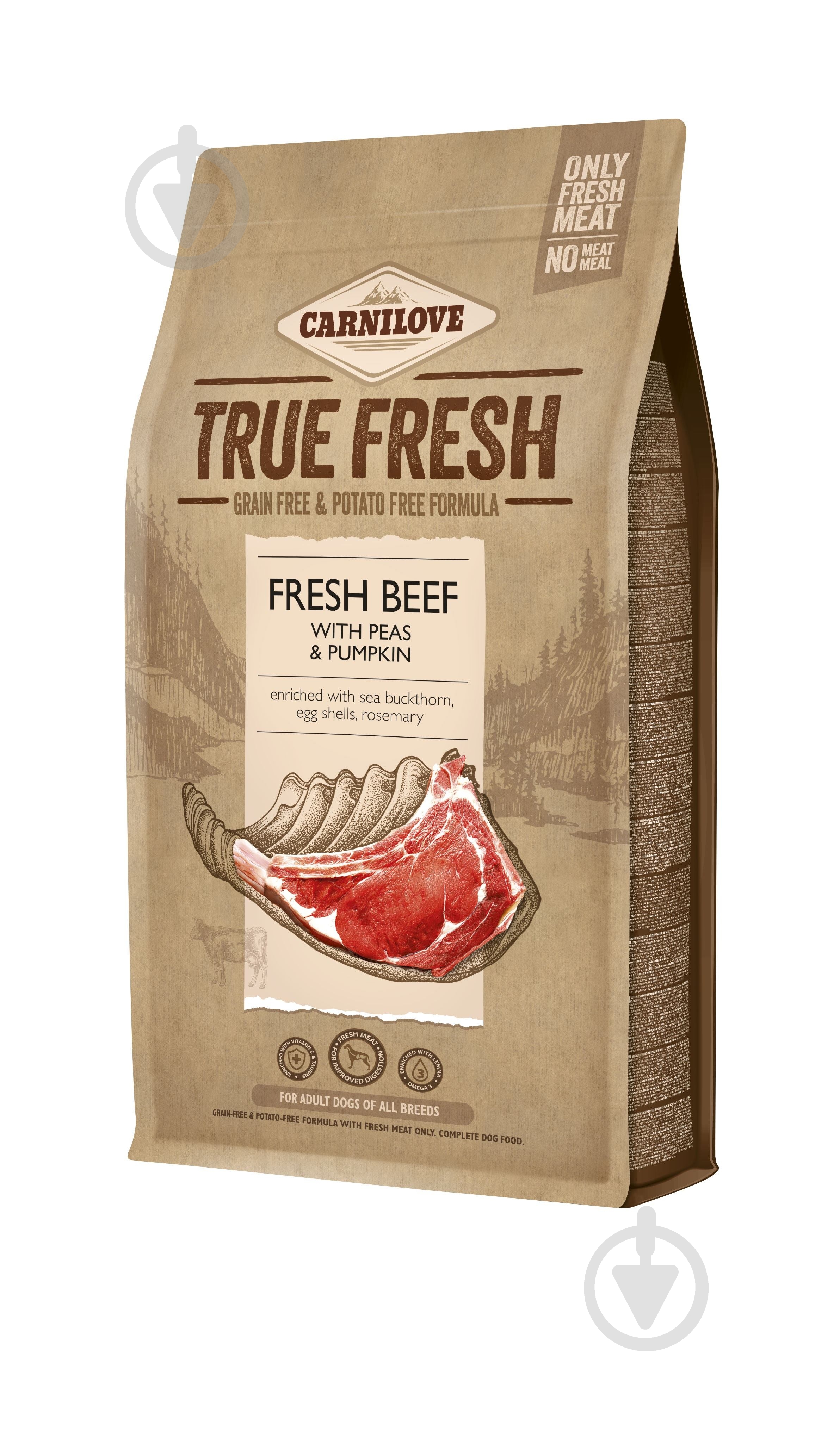 Корм сухий Carnilove True Fresh BEEF з яловичиною 1,4 кг - фото 1 Корм сухий Carnilove True Fresh BEEF з яловичиною 1,4 кг - фото 1