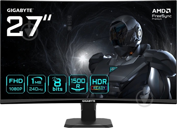 Монітор Gigabyte Aorus 27" (GS27FC2 EK) - фото 1 Монітор Gigabyte Aorus 27" (GS27FC2 EK) - фото 1