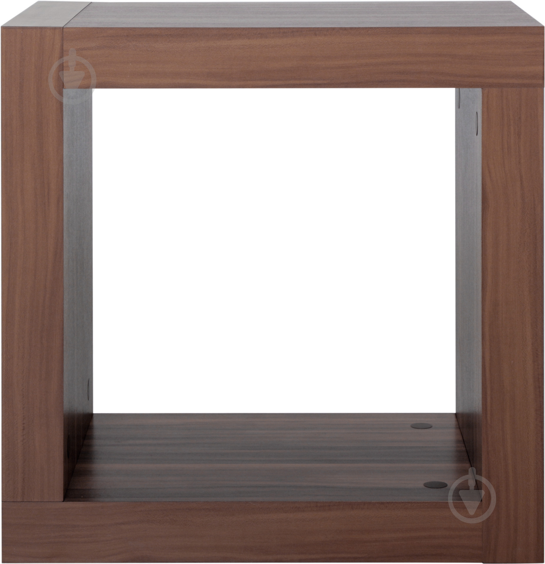 Стеллаж двухсторонний Inteo Кубус МИКС 1x1 438x438x438 мм орех - фото 2
