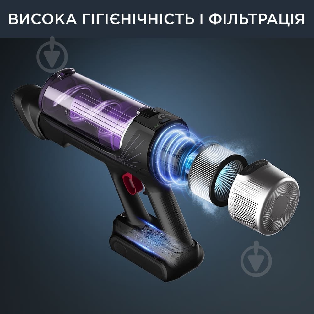 Пылесос аккумуляторный Rowenta X-Force 9.60 Allergy RH2037WO black - фото 7