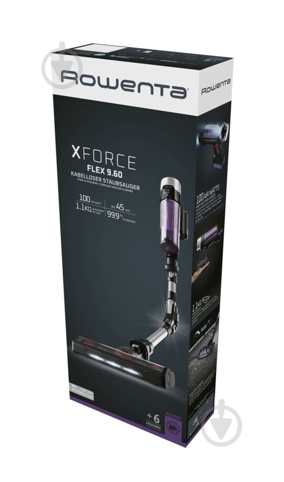 Пылесос аккумуляторный Rowenta X-Force 9.60 Allergy RH2037WO black - фото 19