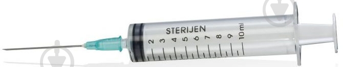 Шприц Medicare Инъекционный 2-компонентный 10 мл Луэр Слип с иглой (0,8 х 38 мм) одноразовый 1 шт - фото 1