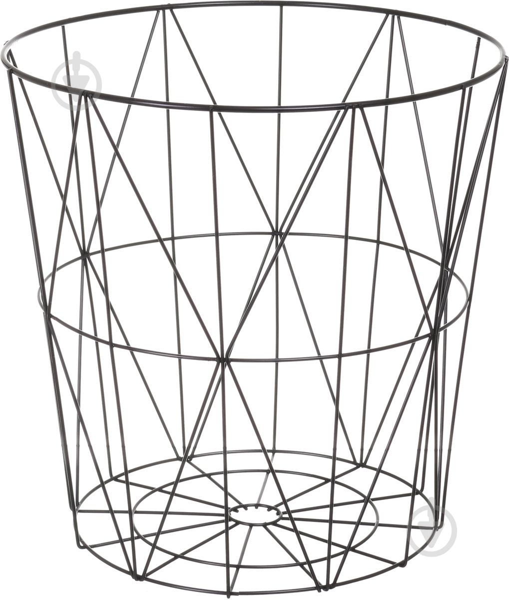 Стол-корзина Сканди Cement 420x390x390 мм черныйсерый - фото 3