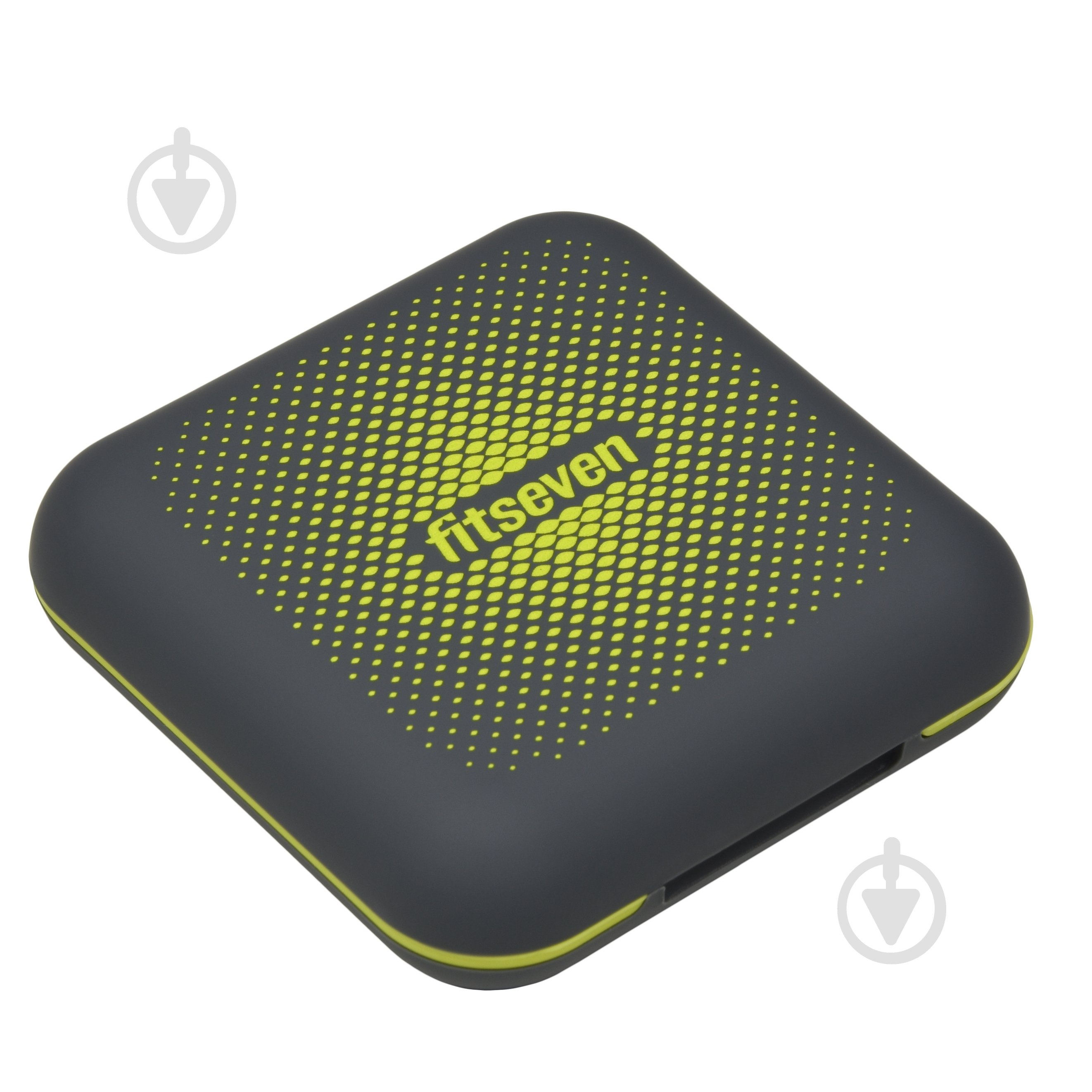 Таблетниця кейс для капсул Fitseven графітовий з жовтим TP005GY - фото 1