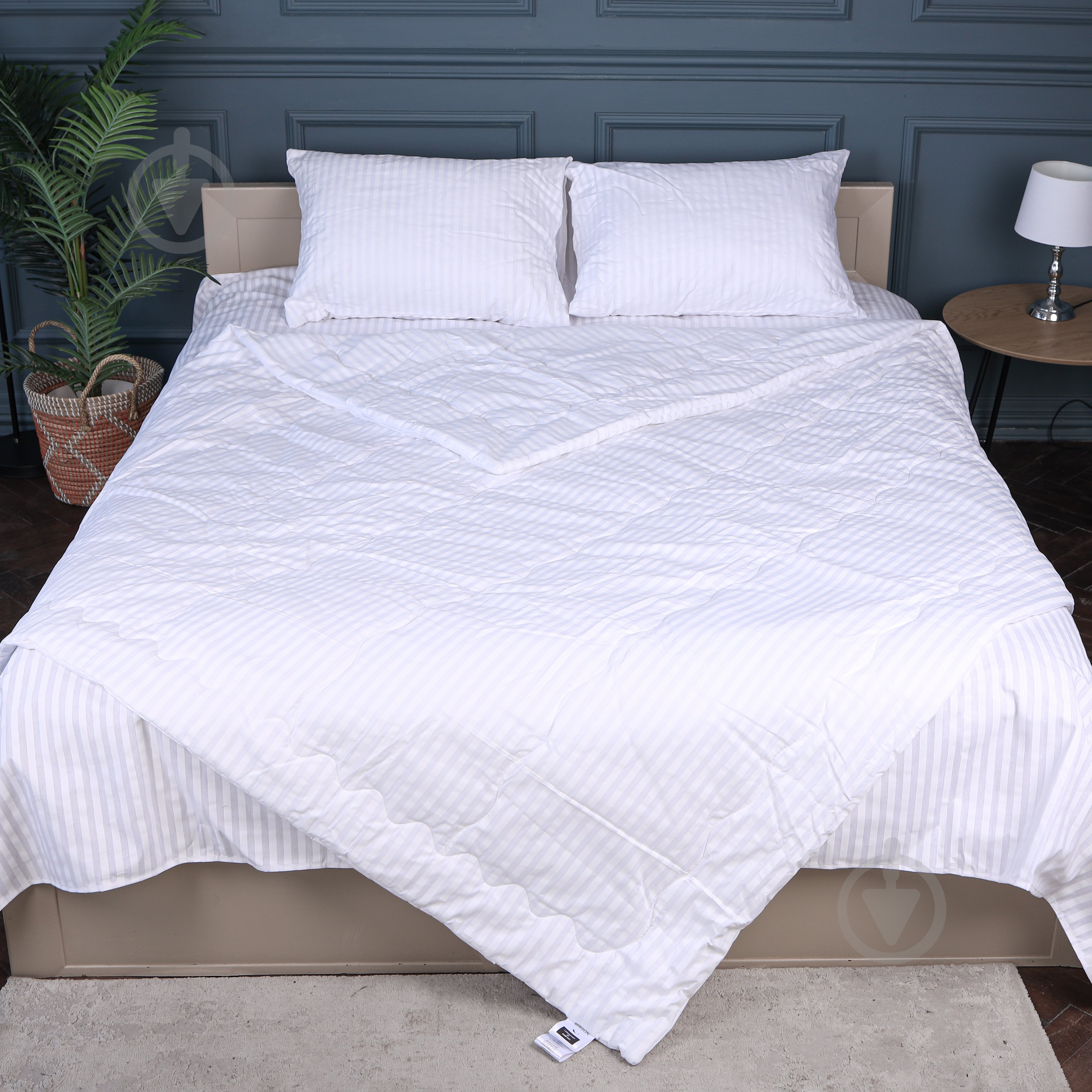 Набор №2944 Сolor Fun Line 17-0605 Stripe White лето (2 одеяла + 2 подушки + 2 наволочки + простынь) 140x205 см MirSon белый - фото 3