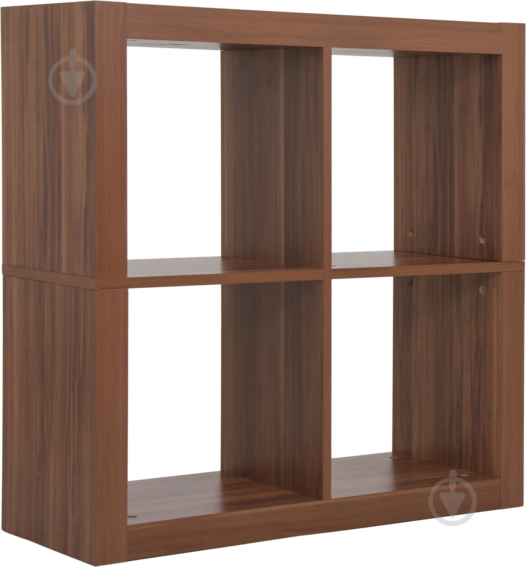Стеллаж двухсторонний Inteo Кубус МИКС 2x2 792x792x792 мм орех - фото 1