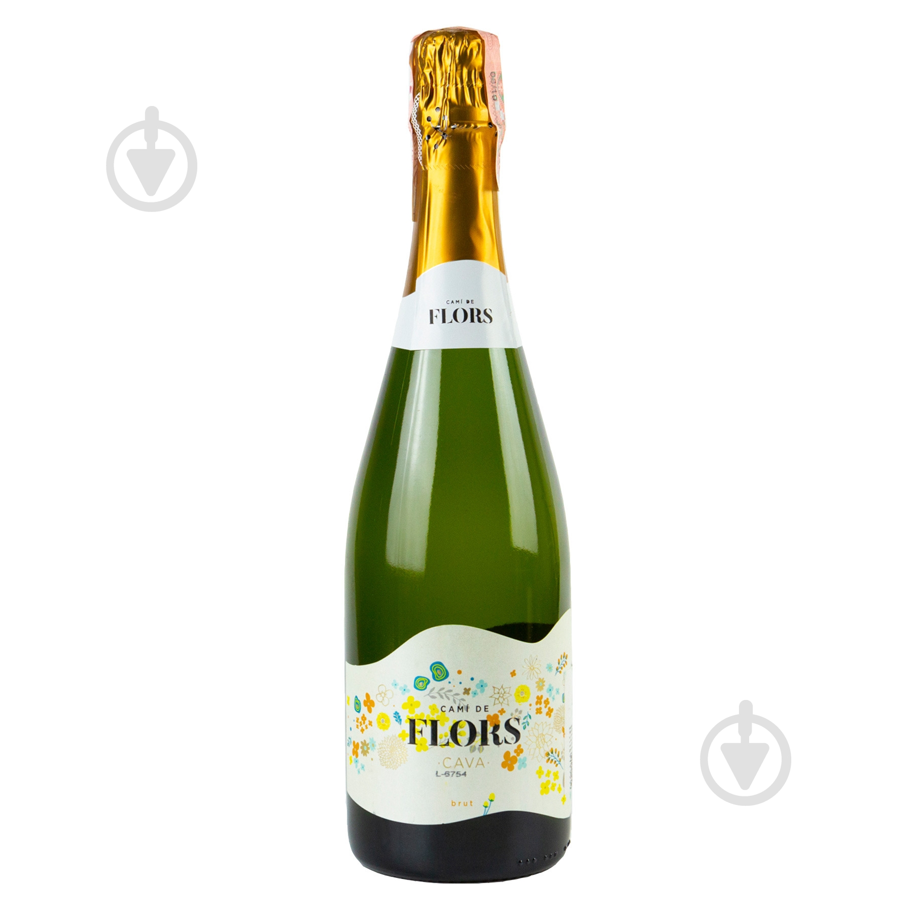 Вино игристое Cami de Flors Cava Brut белое сухое 0,75 л - фото 1