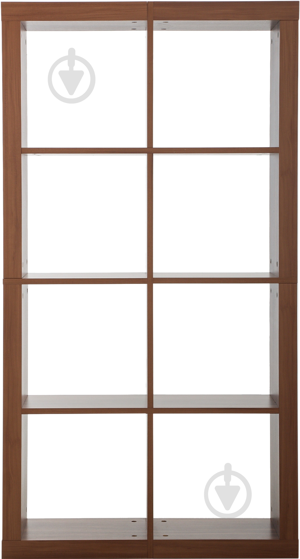 Стеллаж двухсторонний Inteo Кубус МИКС 2x4 792x792x1500 мм орех - фото 2