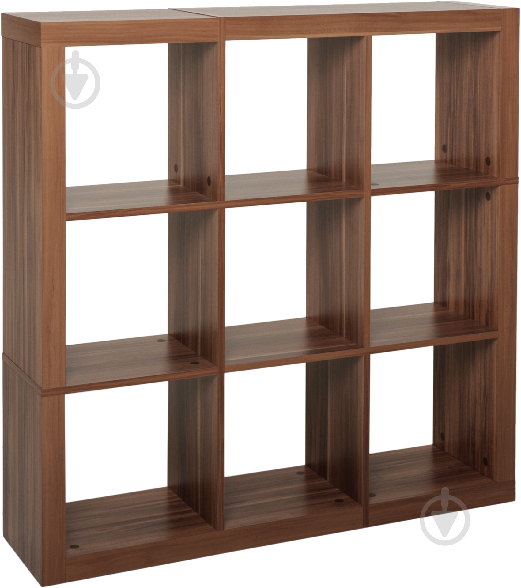 Стеллаж двухсторонний Inteo Кубус МИКС 3x3 1146x1146x1146 мм орех - фото 1