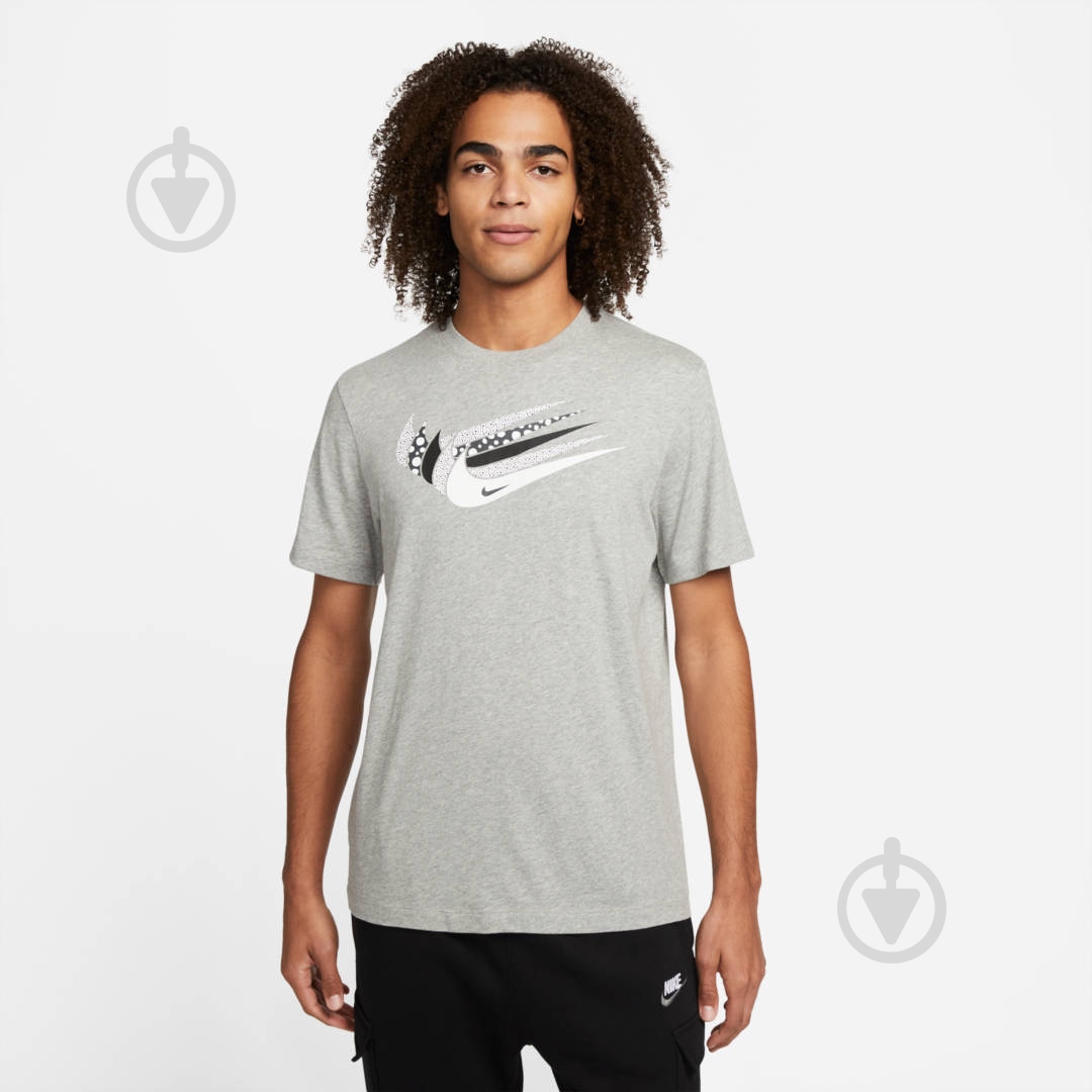 Футболка Nike M NSW 12 MO SWOOSH TEE DN5243-063 р.2XL серый - фото 1