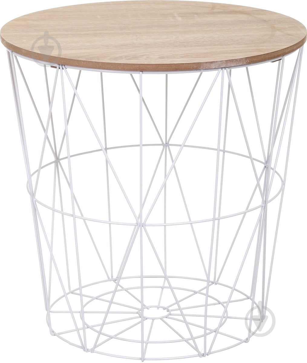 Стол-корзина Сканди Oak 420x390x390 мм дерево светлоебелый - фото 1