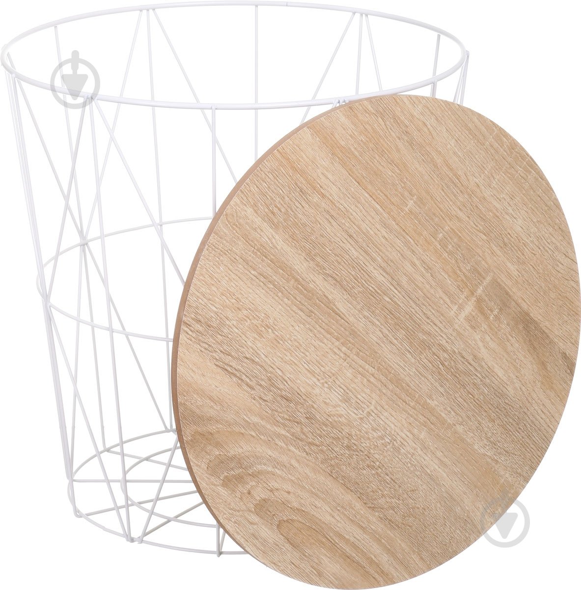 Стол-корзина Сканди Oak 390x345x345 мм дерево светлоебелый - фото 2