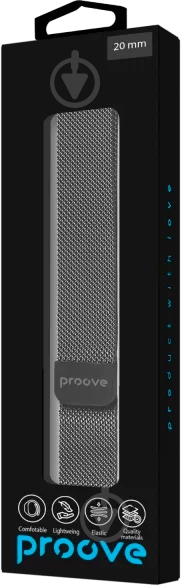 Ремешок Proove Metal Loop 20 мм black (WBMLUW20MM02) - фото 2